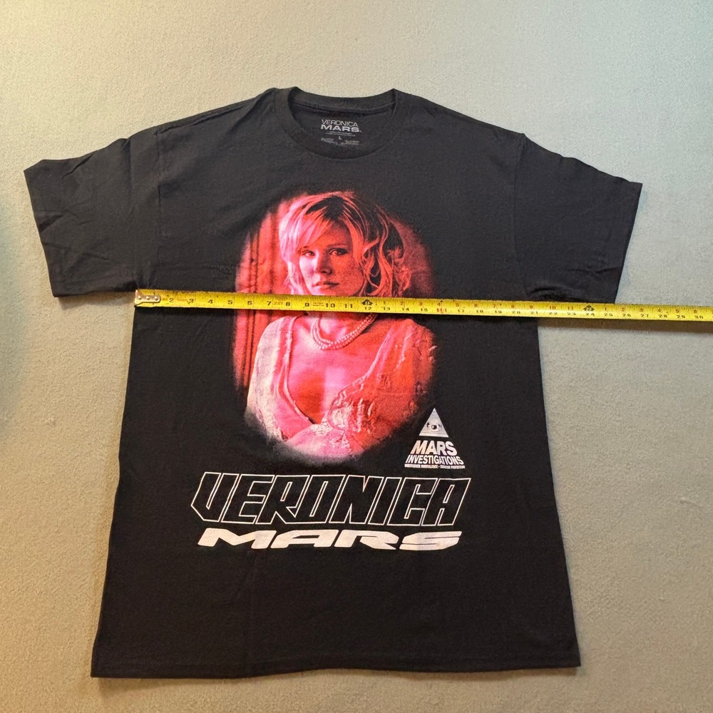 Veronica Mars Graphic T-Shirt L Black Kristen Bell Mars Investigations TV NWOT - Picture 2 of 6
